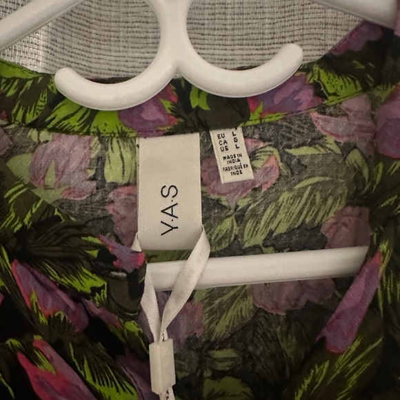 Y.A.S. Floral Maxi Shirt Dress - size L - Picture 4 of 7